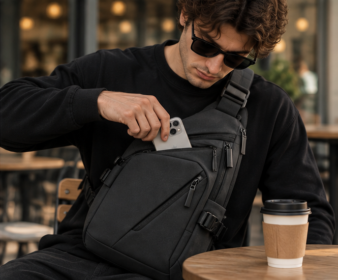 Men's Quick-Access Contour Sling Bag