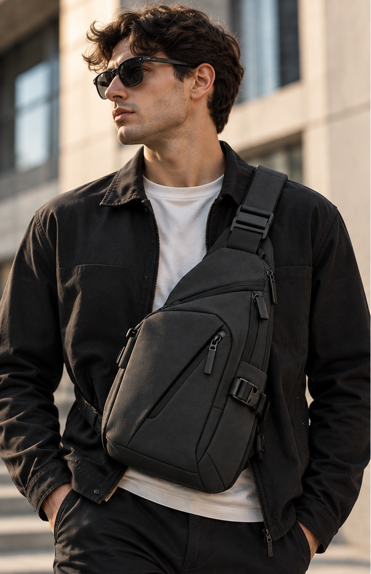 Men's Quick-Access Contour Sling Bag