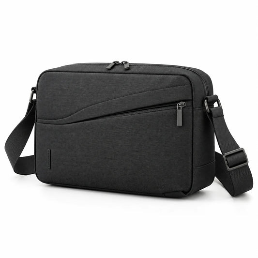 Curved-Panel Everyday Crossbody Bag for Men